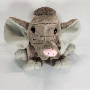 Wild‎ Republic Baby Elephant Stuffed Plush Toy Gray/Pink 13" Very Good Condition